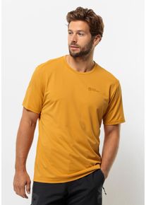 Jack Wolfskin Herren T-Shirt "DELGAMI S/S M", gelb, Gr. S, 100% POLYESTER, Shirts