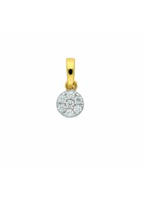 Adelia´s ADELIA ́S Damen Ketten-Anhänger "333 Gold Anhänger Ø 4,8 mm", mit Zirkonia, Gold, gold, Gold, Schmuckanhänger, mit Zirkonia Goldschmuck für Damen