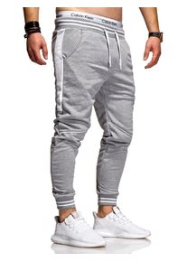 behype Herren Sweathose "SYDER", grau, Gr. XXL, 70% Baumwolle, 30% Polyester, Hosen, mit coolen Kontrast-Akzenten