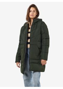 Noisy may Damen Steppmantel "NMDALCON L/S LONG JACKET NOOS FWD", grün, casual, Gr. S, unifarben, Web, Steppware, Obermaterial: 100% Polyester, Mäntel