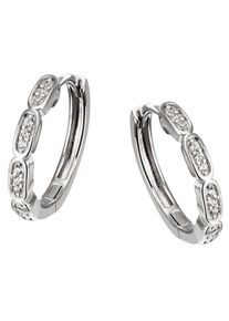 Firetti Damen Paar Creolen "Schmuck Geschenk Silber 925 Ohrschmuck glitzernd", Silber 925 (Sterlingsilber), silber, Silber 925 (Sterlingsilber),