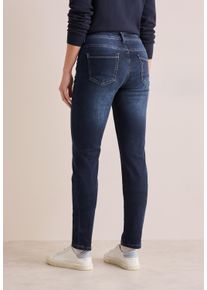 Cecil Damen Slim-fit-Jeans, blau, casual, Gr. 28, unifarben, Jeans, 78% Baumwolle, 20% Polyester, 2% Elasthan, Jeans, softer Materialmix