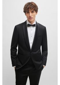 BOSS Herren Fliege "F-BOW TIE", schwarz, casual, unifarben, Web, Seide, Fliegen, aus reiner Seide