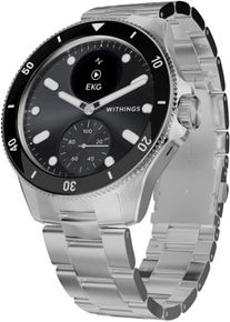 Withings Smartwatch "ScanWatch Nova 42mm Black, bis 30 Tage Akku, Wasserdicht bis 100 M", 16mm, schwarz, Smartwatches, luxuriöse Hybrid-Smartwatch