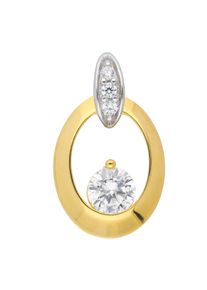 Adelia´s ADELIA ́S Damen Ketten-Anhänger "333 Gold Anhänger", mit Zirkonia, Gold, gold, Gold, Schmuckanhänger, mit Zirkonia Goldschmuck für Damen