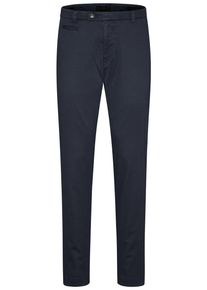 Bugatti Herren Chinohose, blau, casual, Gr. 34, unifarben, 85% Baumwolle, 12% Elastomultiester, 3% Elasthan, Hosen, in leichter Used-Optik