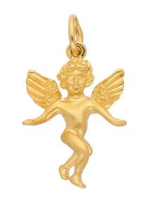 Adelia´s ADELIA ́S Damen Ketten-Anhänger "585 Gold Anhänger Engel", Gold, gold, Gold, Schmuckanhänger, Goldschmuck für Damen