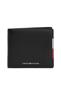 Tommy Hilfiger Geldbörse "TH CENTRAL CC FLAP AND COIN", schwarz, Leder, unifarben, klassisch, Kleinlederwaren, Men Geldbeutel, Portemonnaie mit