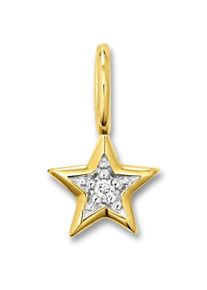 ONE ELEMENT Kinder Ketten-Anhänger "0.01 ct Diamant Brillant Stern Anhänger", 0,01 ct, Gelbgold 333-Gold-Diamanten, gold, Gelbgold 333, Gold,
