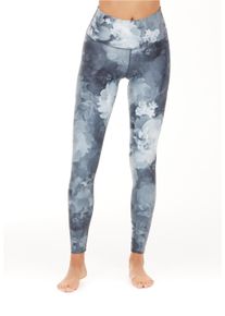 ENDURANCE ATHLECIA ATHLECIA Damen Trainingstights "FRANCE W", grau, feminin, Gr. 42, geblümt, bedruckt, 81% Polyester, 19% Elasthan, Hosen, mit leichter Kompression