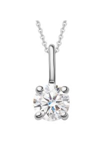 ONE ELEMENT Damen Ketten-Anhänger "0.1 ct Diamant Brillant Anhänger aus 585 Weißgold", 0,1 ct mit Diamant, Weißgold 585-Gold-Diamanten, silber,
