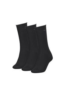 Damen Socken "CK WOMEN SOCK 3P ROLL TOP", Calvin Klein Jeans, schwarz, Baumwollmischung, Socken, Mit kleinem Rollrand, Einheitsgröße passend von Gr.