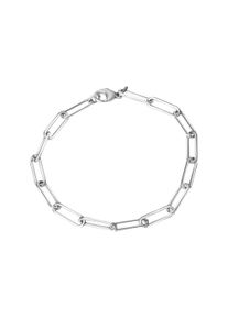 Vivance Damen Armband "925/- Sterlingsilber Gliederarmband glanz rhodiniert 19 cm", 19cm, Silber 925 (Sterlingsilber), weiß, Silber 925