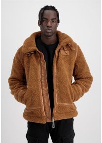 Herren Bomberjacke "Alpha Industries Men - Bomber Jackets B-3 Teddy", braun, Gr. XL, Alpha Industries, Obermaterial/Futter/Füllung: 100% Polyester,