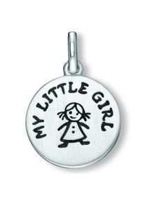 ONE ELEMENT Kinder Ketten-Anhänger "My Little Girl Anhänger aus 925 Silber Ø 12,5 mm", Silber 925 (Sterlingsilber), silber, Silber 925