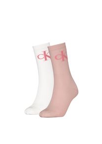 Damen Socken "CKJ WOMEN SOCK 2P MONOGRAM", Calvin Klein Jeans, Gr. 39, orange, Baumwollmischung, Polyamid, Elasthan, Socken, mit Logostickerei