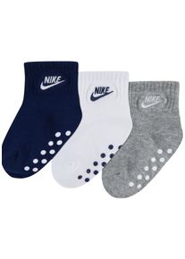 Nike Sportswear Kinder Sportsocken "3PK QUARTER SOCK NHN CORE FUTURA GR", Gr. 68, bunt, Obermaterial: 52% Baumwolle, 43% Polyester, 5% Elasthan,
