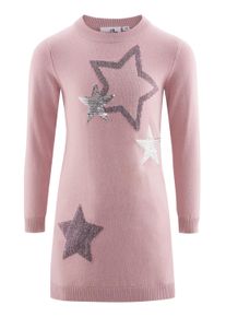 happy girls Mädchen Jerseykleid, rosa, casual, Gr. 92, bedruckt, Jersey, Obermaterial: 100% Baumwolle, Kleider