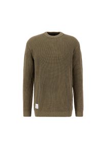 Herren Sweater "Alpha Industries Men - Knitwear Acid Pullover", grün, Gr. XXXL, Alpha Industries, Obermaterial: 100% Baumwolle, Sweatshirts