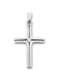 ONE ELEMENT Damen Ketten-Anhänger "Zirkonia Kreuz Anhänger aus 925 Silber", Silber 925 (Sterlingsilber), silber, Silber 925 (Sterlingsilber),