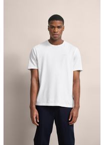 Bugatti Herren T-Shirt, weiß, casual, Gr. XXL, unifarben, 100% Baumwolle, Shirts, mit kleinem Bugatti Print