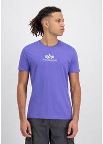 Herren T-Shirt "Alpha Industries Men - T-Shirts Basic T-Shirt ML", lila, Gr. S, Alpha Industries, Obermaterial: 100% Baumwolle, Shirts