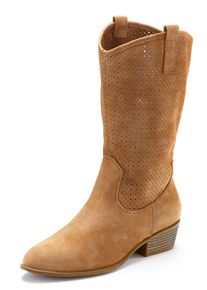 Lascana Damen Westernstiefel, Gr. 40, braun, Obermaterial: 100% Textilmaterial. Futter: 100% Lederimitat. Decksohle: 100% Lederimitat. Laufsohle: