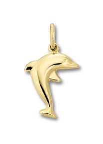 ONE ELEMENT Kinder Ketten-Anhänger "Delfin Anhänger aus 333 Gelbgold", Gelbgold 333-Gold, gold, Gelbgold 333, Gold, Schmuckanhänger, ein stilvolles