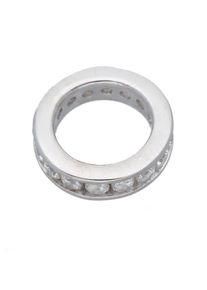 Adelia´s ADELIA ́S Damen Ketten-Anhänger "375 Weißgold Anhänger Ø 10 mm", mit Zirkonia, Gold, silber, Gold, Schmuckanhänger, mit Zirkonia Weißgoldschmuck für