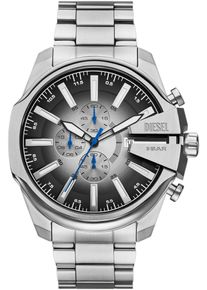 Diesel Herren Chronograph "MEGA CHIEF SLIM"edelstahlfarben, Armbanduhren, Quarzuhr, Armbanduhr, Herrenuhr, Edelstahlarmband, Stoppfunktion, Tag