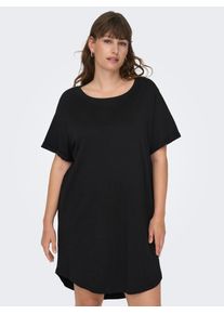 Only CARMAKOMA Damen Minikleid "CARMAY LIFE S/S DRESS JRS", schwarz, casual, Gr. L, Jersey, Obermaterial: 100% Baumwolle, Kleider, mit