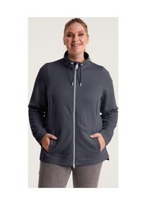 STOY Damen Strickjacke "STS 13 WMN FLX JCKT", blau, sportlich, Gr. 44, Oberstoff: 100% Polyester, Strickjacken, Leichte Powerstretchjacke mit