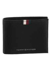 Tommy Hilfiger Geldbörse "TH PREM LEA MINI CC WALLET", schwarz, Leder, unifarben, klassisch, Kleinlederwaren, Men Geldbeutel, Portemonnaie mit