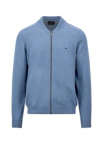 Fynch-Hatton Herren Strickjacke, blau, casual, Gr. 4XL, unifarben, Strick, Obermaterial: 100% Baumwolle, Strickjacken, mit Reißverschluss