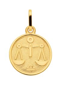 Adelia´s ADELIA ́S Damen Ketten-Anhänger "333 Gold Sternzeichen Anhänger Waage Ø 11,8 mm", Waage, Gold, gold, Gold, Schmuckanhänger, Goldschmuck für Damen &
