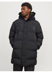 Jack & Jones JACK & JONES Herren Steppmantel "JCOALPHA LONG PUFFER SN", schwarz, modisch, Gr. XXL, unifarben, Web, Obermaterial: 100% Polyester, Mäntel