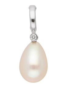Adelia´s ADELIA ́S Damen Ketten-Anhänger "585 Weißgold Anhänger", 0.030 ct VVS = sehr sehr kleine Einschlüsse mit Brillant, Gold, silber, Gold,