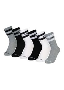 Converse Kinder Socken "CHN BASIC WORDMARK CREW 6PK", Gr. 27, grau, Obermaterial: 97% Polyester, 3% Elasthan, Socken, für Kinder