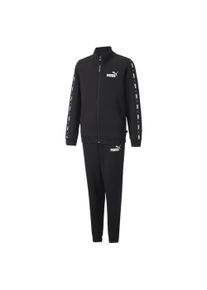 Puma Kinder Trainingsanzug "TAPE SWEAT SUIT FL B", schwarz, sportlich, Gr. 128, bedruckt, Fleece, Obermaterial: 66% Baumwolle, 34% Polyester,