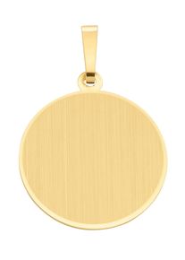 Adelia´s ADELIA ́S Damen Ketten-Anhänger "333 Gold Gravurplatte Anhänger Ø 19,1 mm", Gold, gold, Gold, Schmuckanhänger, Goldschmuck für Damen