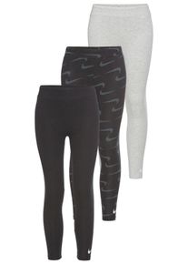 Nike Sportswear Kinder Leggings "3 PK LEGGING", schwarz, sportlich, Gr. 104, Obermaterial: 95% Baumwolle, 5% Elasthan, Hosen