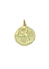 Adelia´s ADELIA ́S Damen Ketten-Anhänger "Damen & Herren 333 Gold Sternzeichen Anhänger Krebs Ø 18,2 mm", Damen, Krebs, Gelbgold 333-Gold, gold, Gelbgold 333,