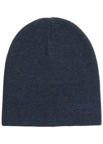 Superdry Damen Beanie "ESSENTIAL LOGO KNITTED BEANIE", blau, casual, meliert, Strick, Materialmix, Mützen