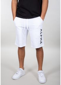 Herren Sweatshorts "Alpha Industries Men - Shorts Alpha Jersey Short", weiß, Gr. XS, Alpha Industries, Obermaterial: 100% Baumwolle, Hosen
