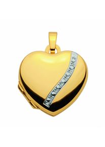 Adelia´s ADELIA ́S Damen Kette mit Anhänger "585 Gold Medaillon Anhänger", Gelbgold 585, gold, Gelbgold 585, Halsketten, Schmuckset - Set mit Halskette