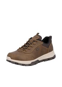 Rieker Herren Sneaker, Gr. 42, braun, Lederimitat, Textil, sportlich, Schuhe, Outdoorschuh, Halbschuh, Schnürschuh mit TEX-Membran