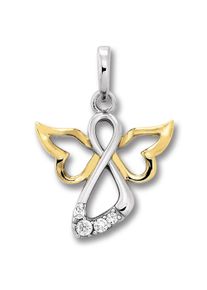 ONE ELEMENT Mädchen Ketten-Anhänger "Zirkonia Engel Anhänger aus 925 Silber", Damen, Silber 925 (Sterlingsilber), silber, Silber 925