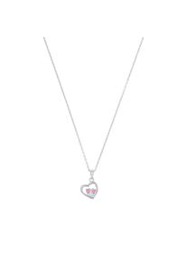 Prinzessin Lillifee Mädchen Kette mit Anhänger "Herz/Schmetterling-Optik, 2039756", Silber 925 (Sterlingsilber), L: 38cm B: 1,2mmsilberfarben, rosa, türkis,