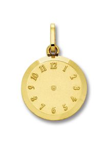 ONE ELEMENT Kinder Ketten-Anhänger "Geburtsuhr Anhänger aus 333 Gelbgold Ø 12,5 mm", Gelbgold 333-Gold, gold, Gelbgold 333, Gold, Schmuckanhänger,