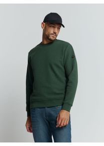 NO EXCESS Herren Sweater "NO EXCESS Jacquard Pullover mit Rundhalsausschnitt", grün, Gr. XXL, 54% Polyester, 44% Baumwolle, 2% Elasthan, Sweatshirts